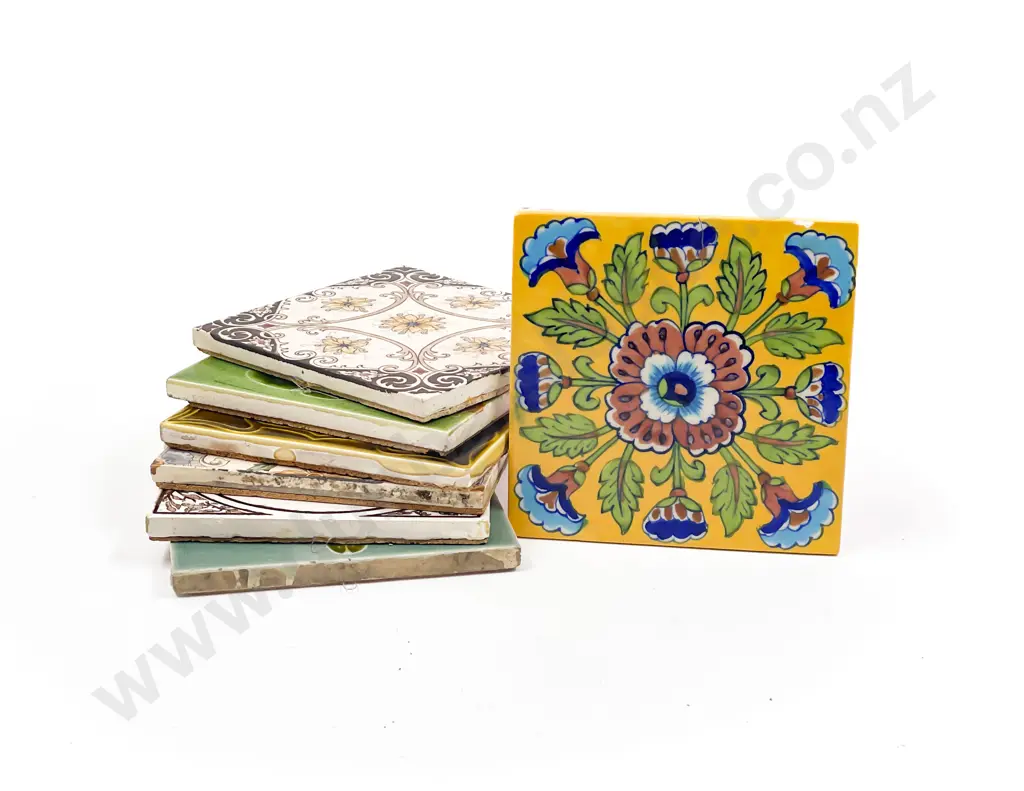 Quantity of Assorted Decorative Vintage Tiles Image 1++