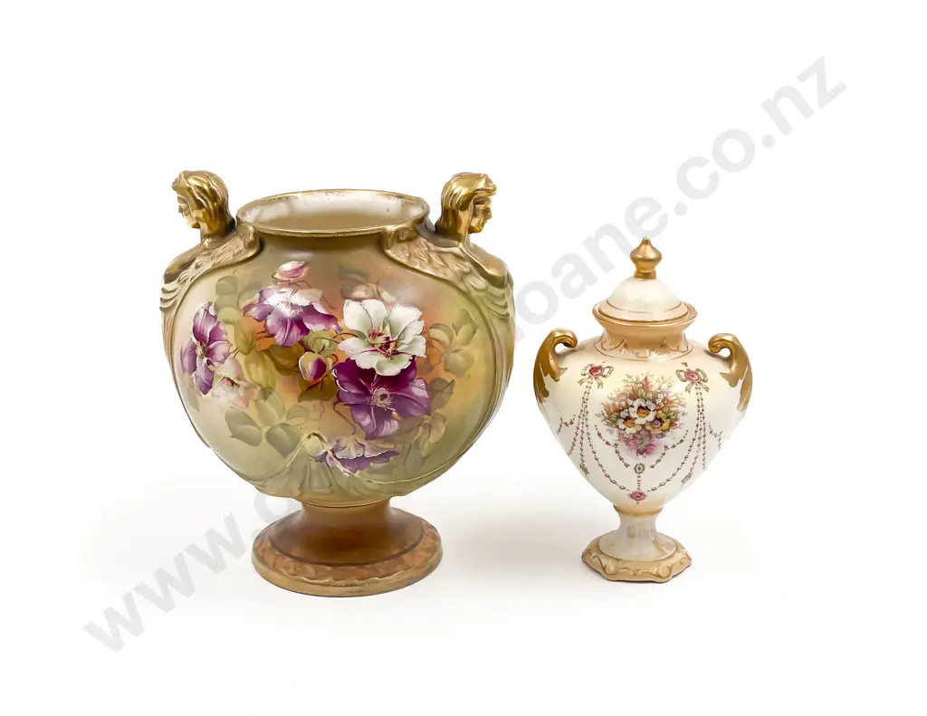 Two Decorative China Urns Image 1++