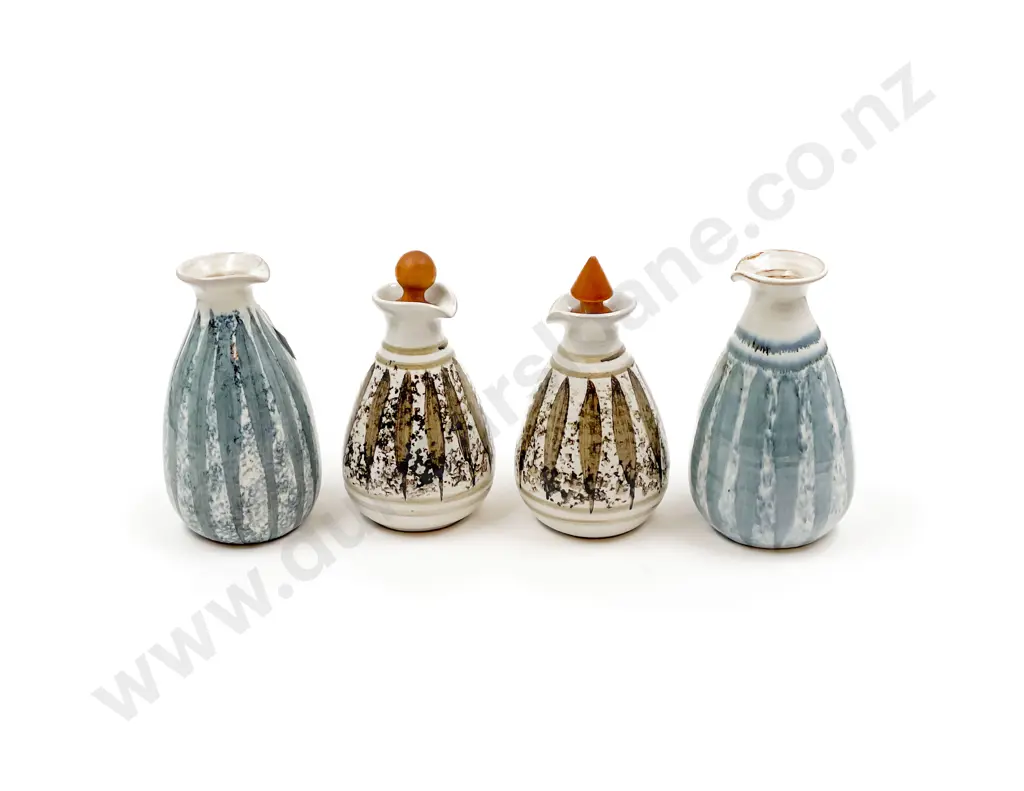 Two Pairs of Hanmer Pottery Condiment Bottles Image 1++