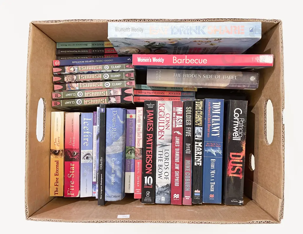 Box of Assorted Books Image 1++