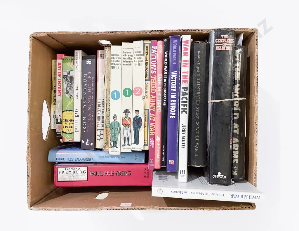 Box of Assorted Military Reference Books Image 1++