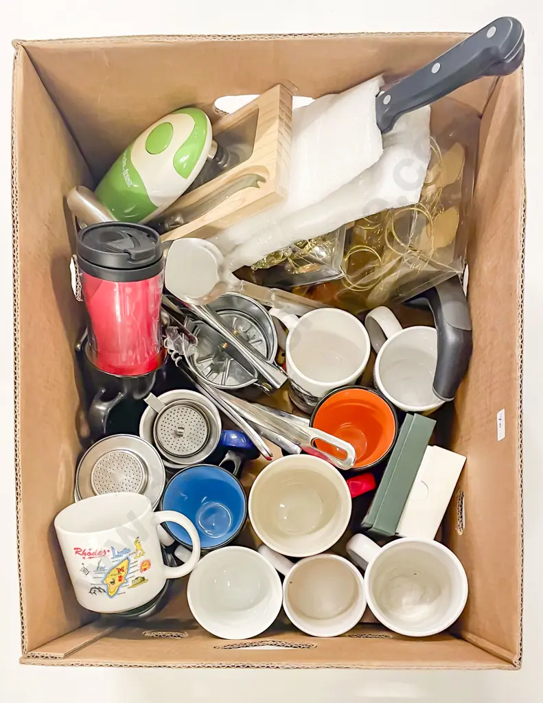 Two Boxes of Assorted Kitchenalia and Crockery Image 1++