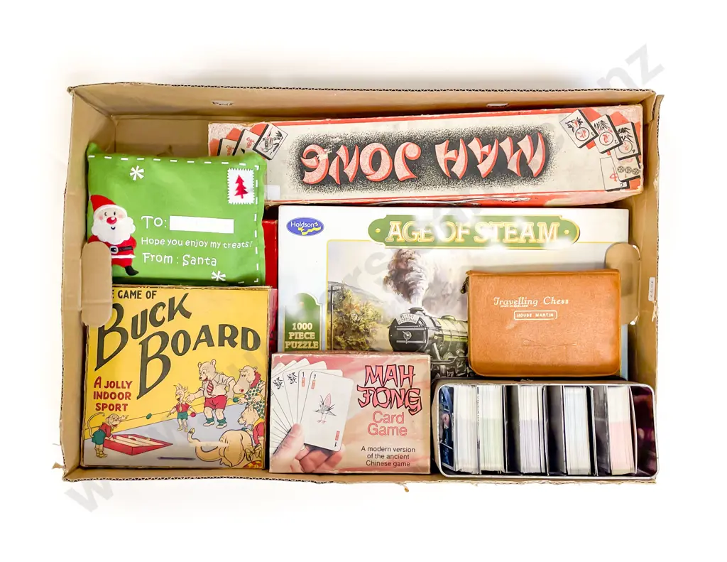 Box Quantity of Assorted Vintage Games including Puzzle etc Image 1++