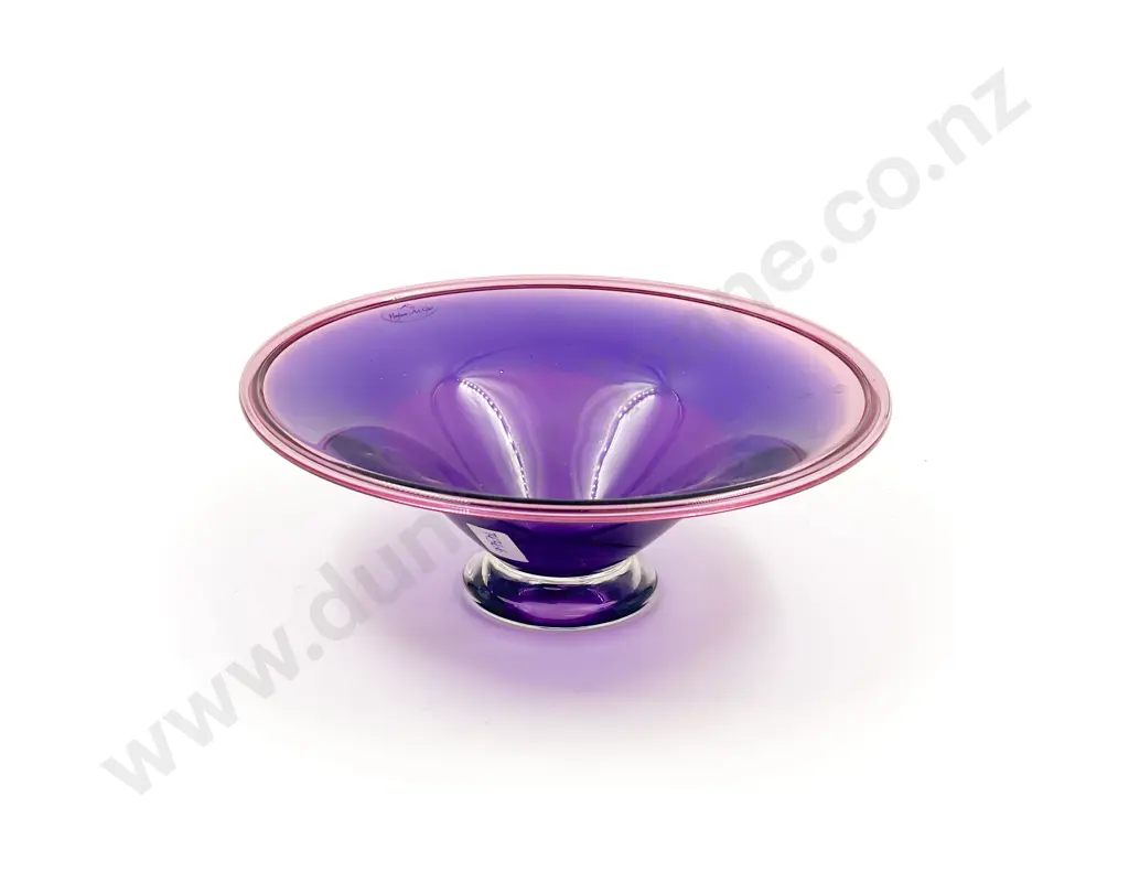 Hoglund Art Glass Pedestal Bowl Image 1++