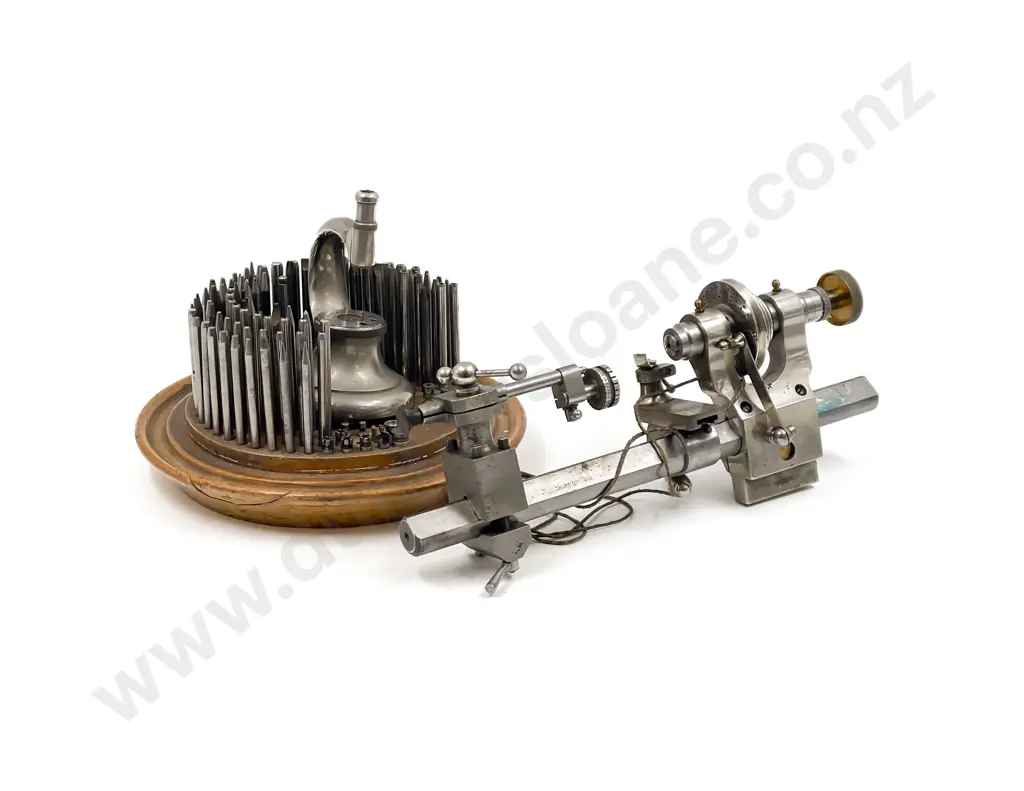 Vintage Cased Jeweller's Lathe with Large Collection Tools & Stand of Bits Image 1++