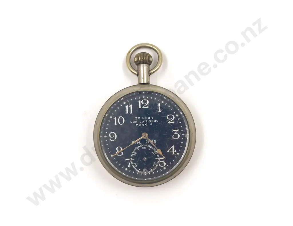 Military Issue Chrome Cased Pocket Watch Image 1++
