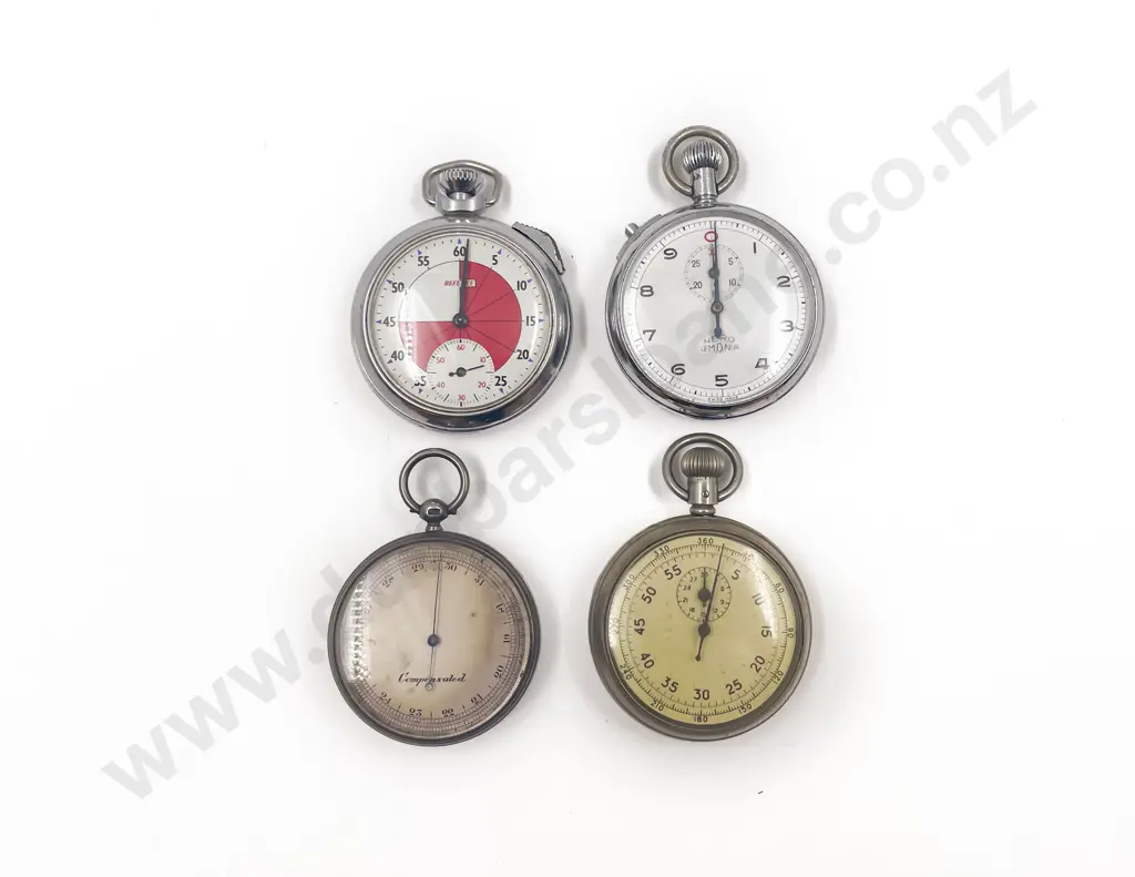 Three Stop Watches & Gauge Image 1++