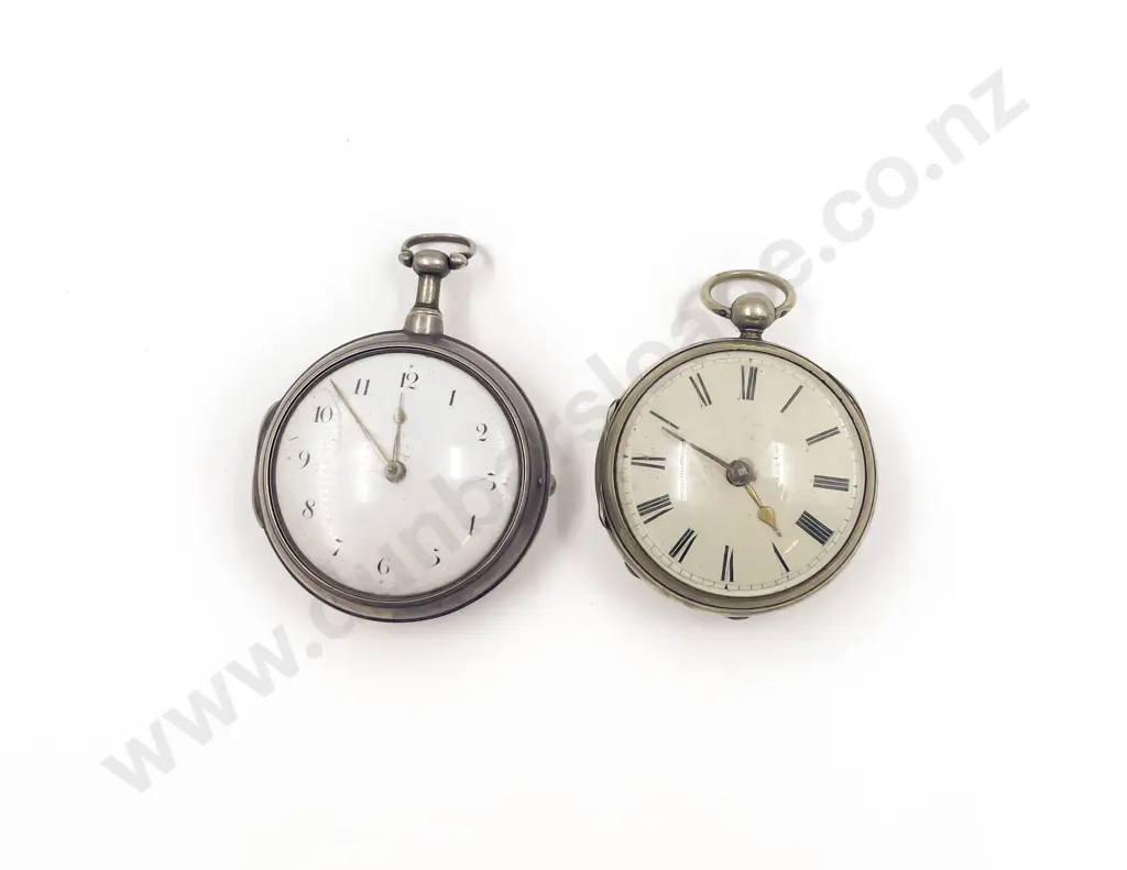 Two S/S Pear Cased Pocket Watches Image 1++