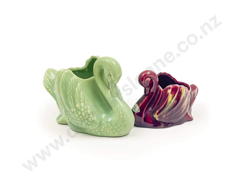 Two Casey Ware Swan Vases Image 1++