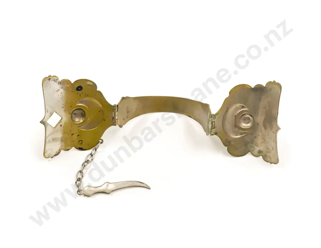 Gilt Metal Two Part Bangle with Dagger Clasp Image 1++