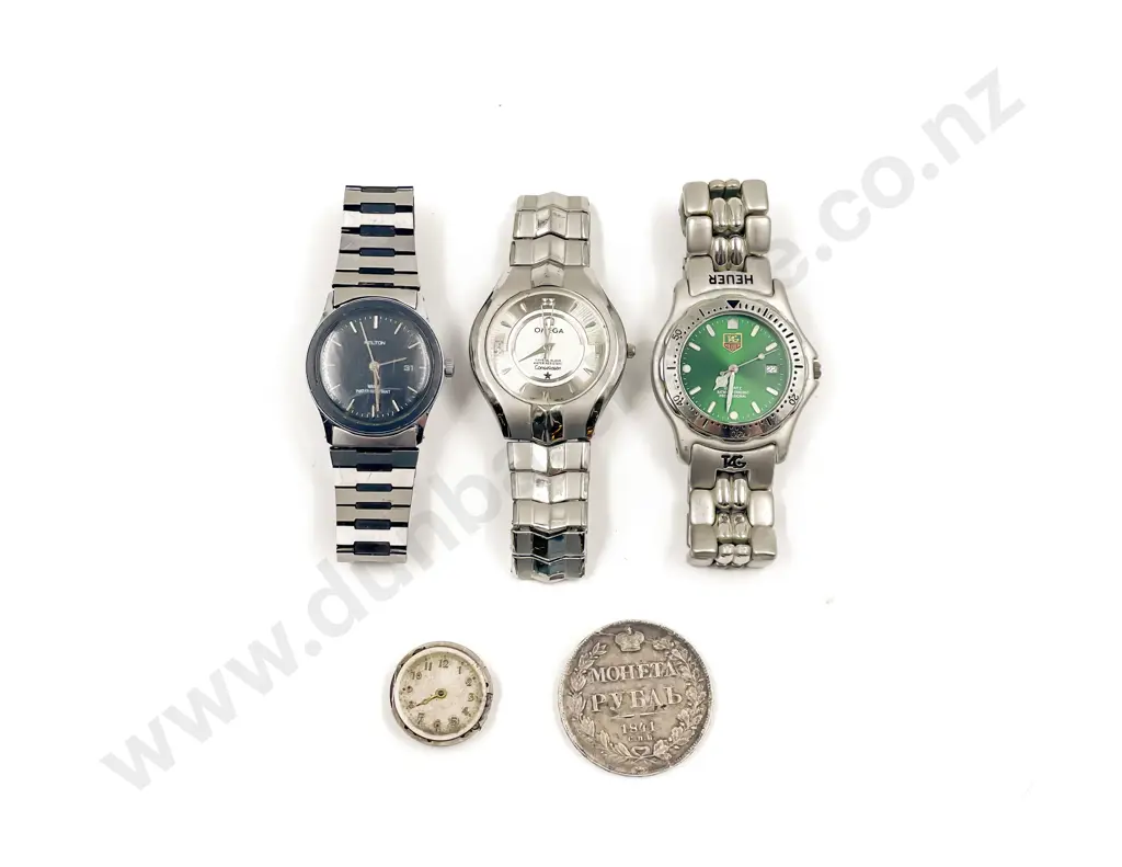 Small Quantity of Mens Wrist Watches and Coin Image 1++