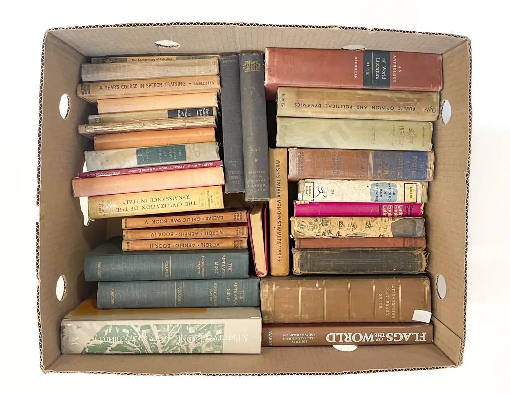 Box of Assorted Books Image 1++