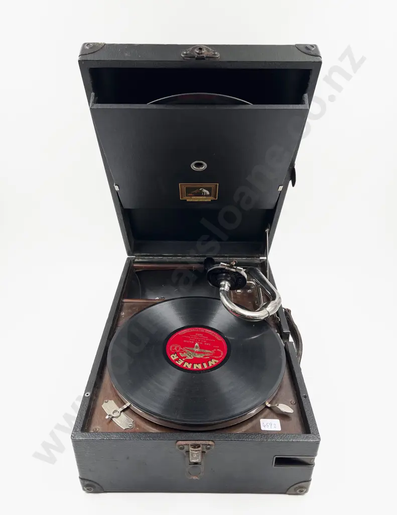 His Masters Voice Travel Gramophone Image 1++