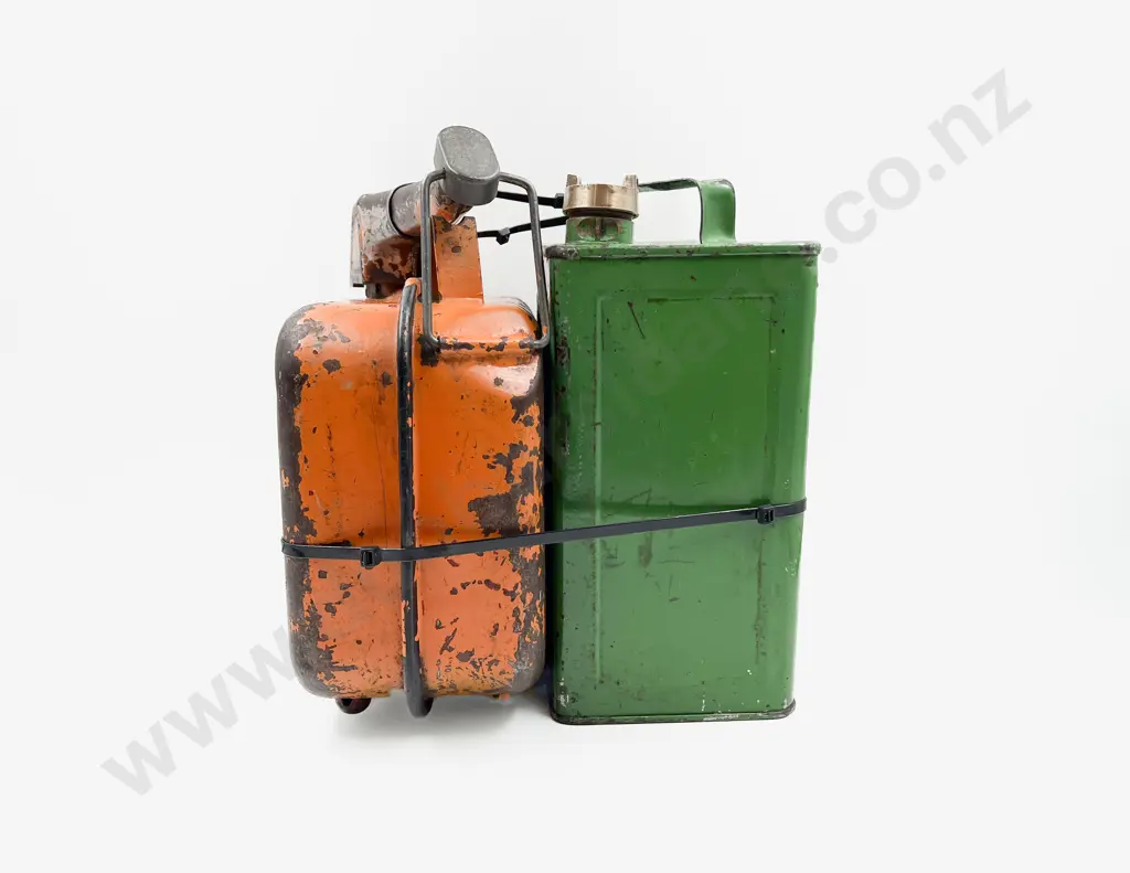 Two Vintage Petrol Cans including Castrol Image 1++