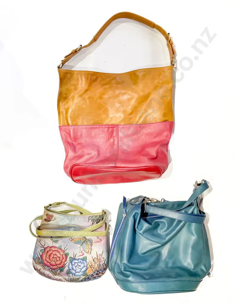 Three Assorted Leather Ladies Bags Image 1++