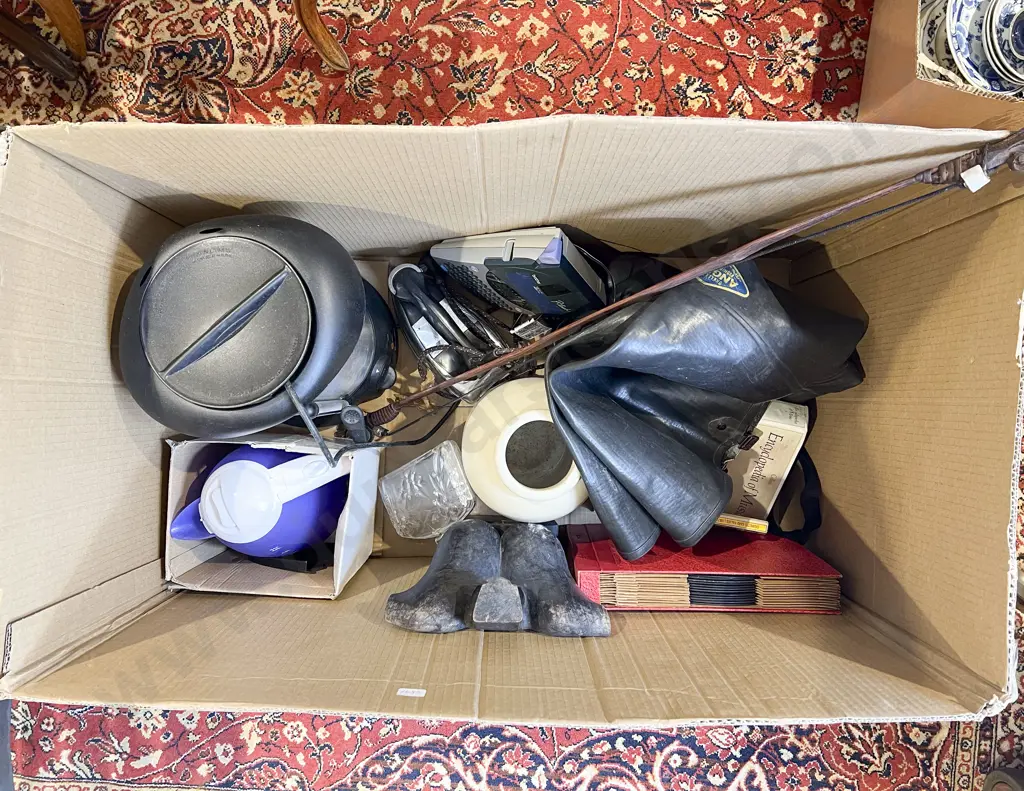 Box of Assorted including Skellerup Anglers Fishing Boots and Crock Image 1++