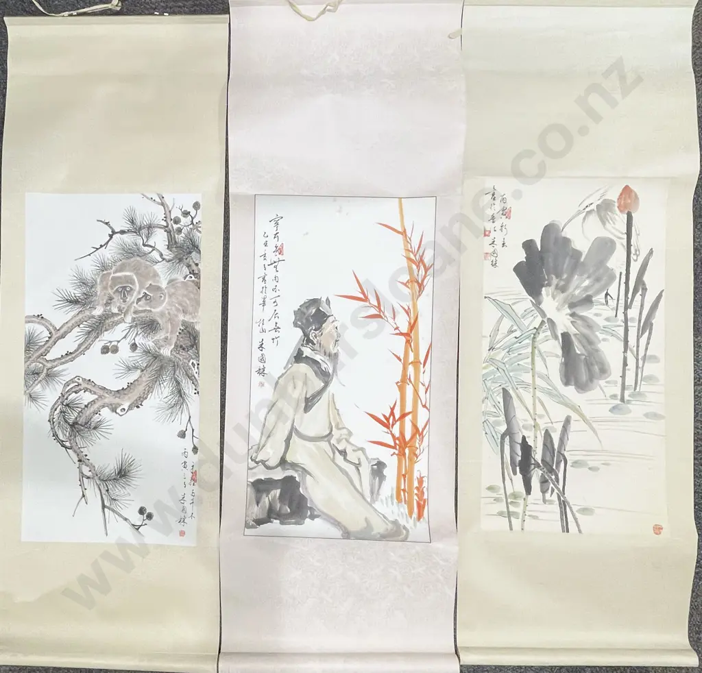 Three Assorted Japanese Scrolls Image 1++