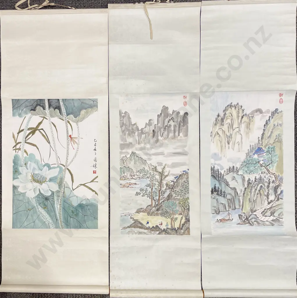 Three Assorted Japanese Scrolls Image 1++
