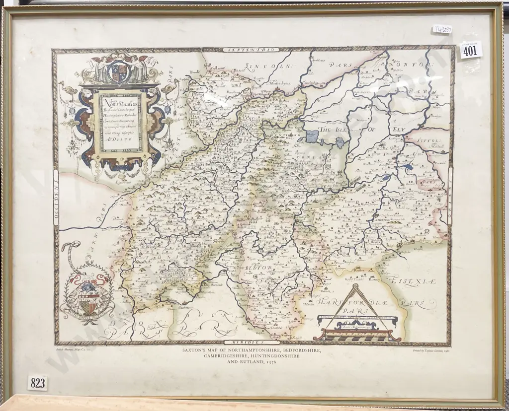 Four Assorted Framed Maps & Prints Image 1++