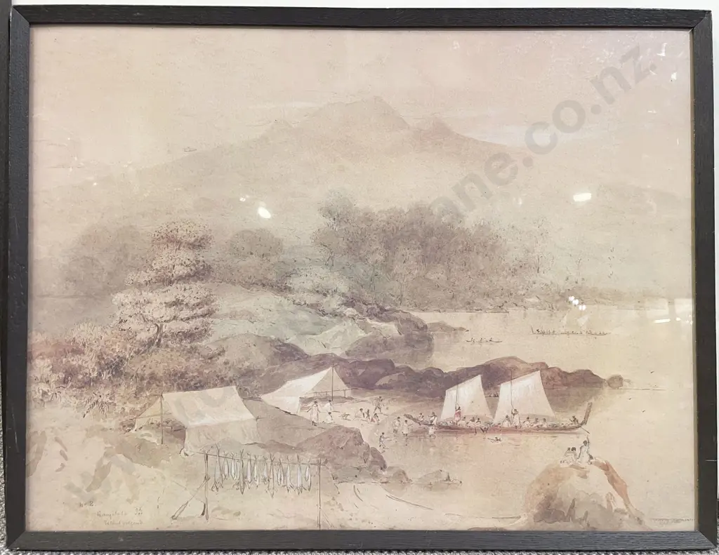 Four Assorted Framed Maps & Prints Image 1++