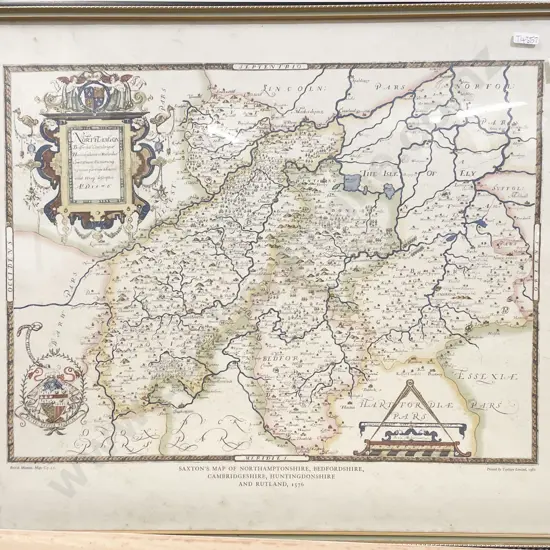 Four Assorted Framed Maps & Prints