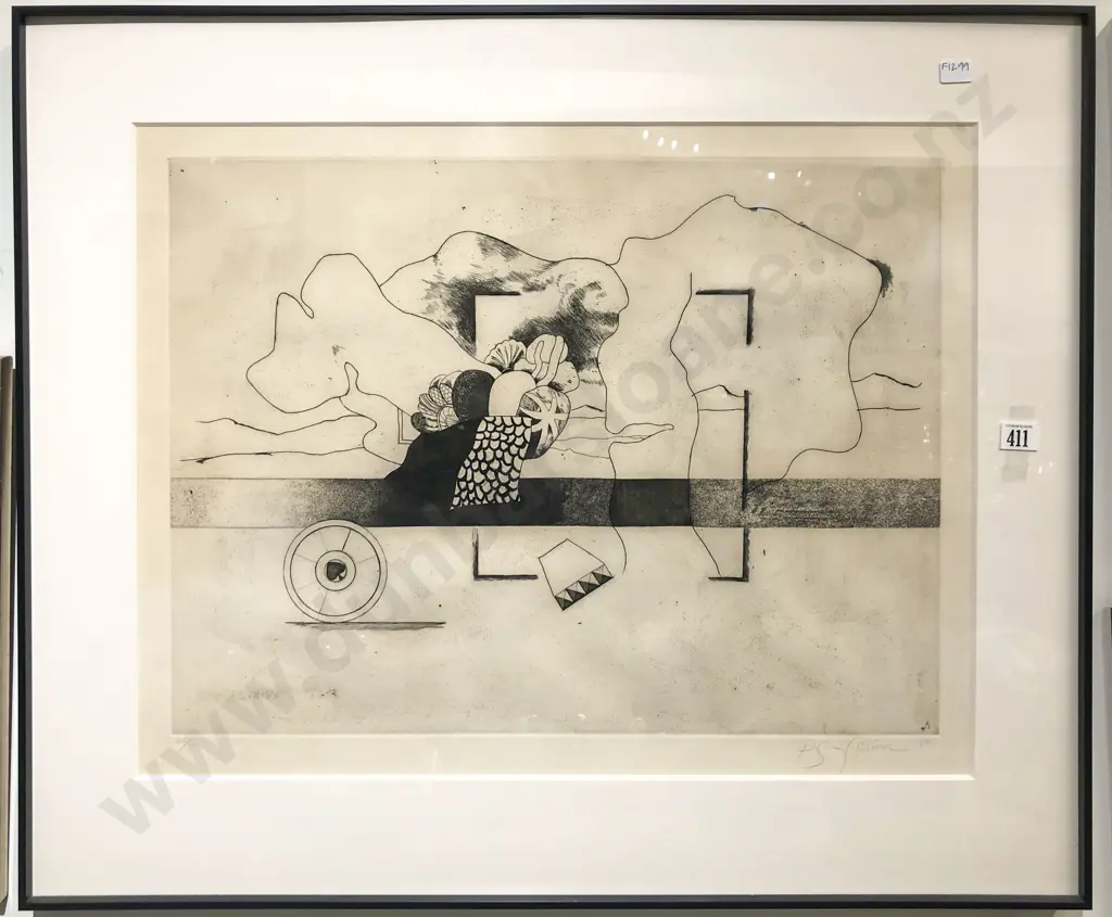 Unknown Artist - Untitled Abstract - Etching 26/50 Image 1++