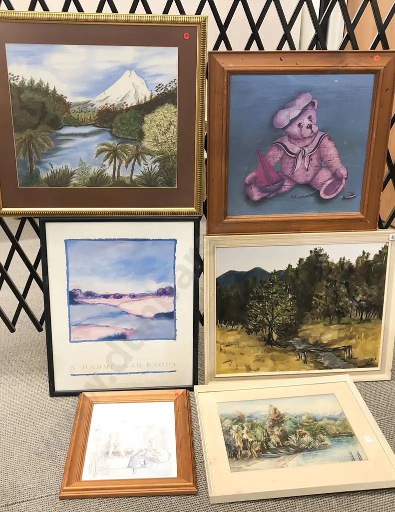 Six Assorted Framed Works Image 1++