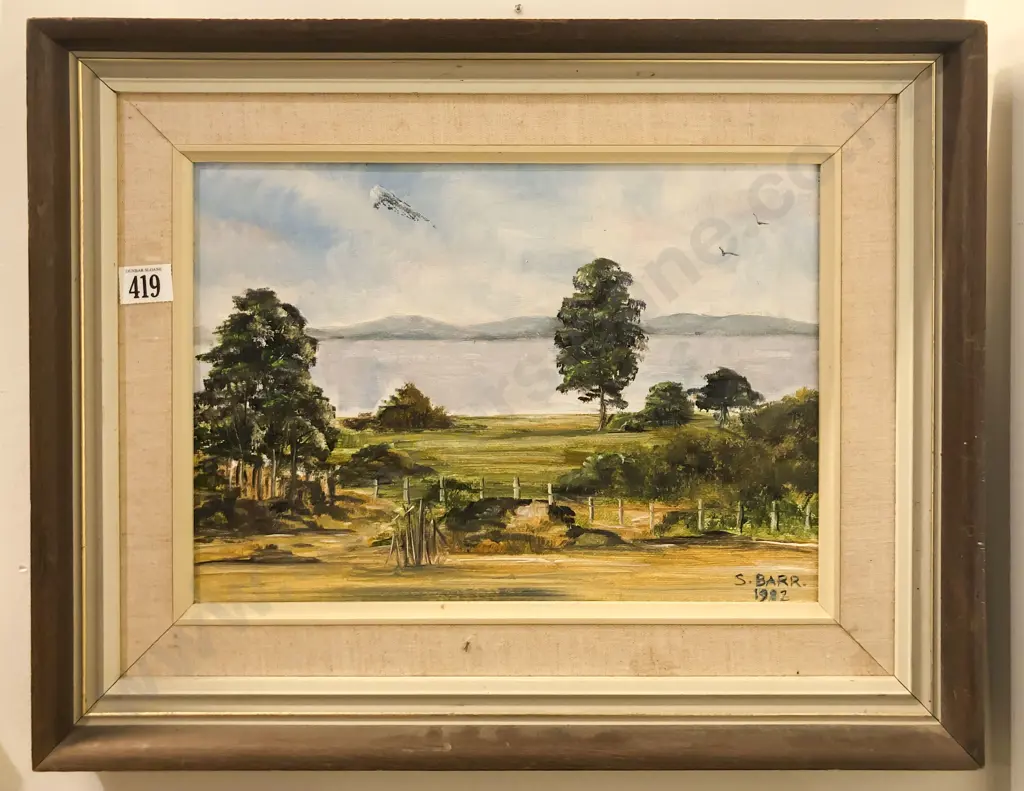 S. Barr - Coastal Landscape - Oil on Board Image 1++