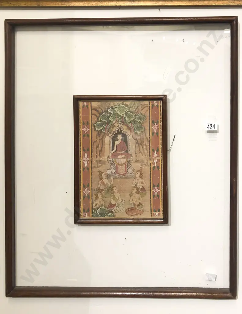 Framed Tibetan Book Illustration Image 1++