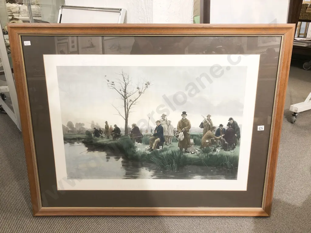 Late Vict Reproduction - "A Pegged Down Fishing Match" Image 1++