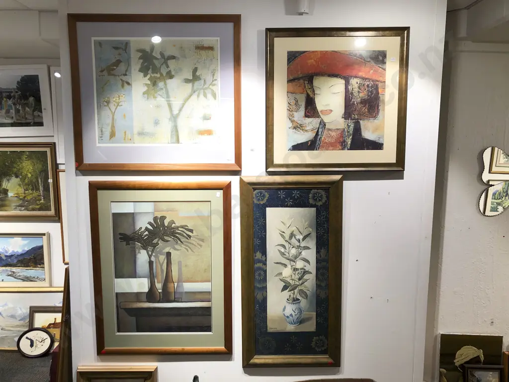 Four Framed Decorative Prints Image 1++