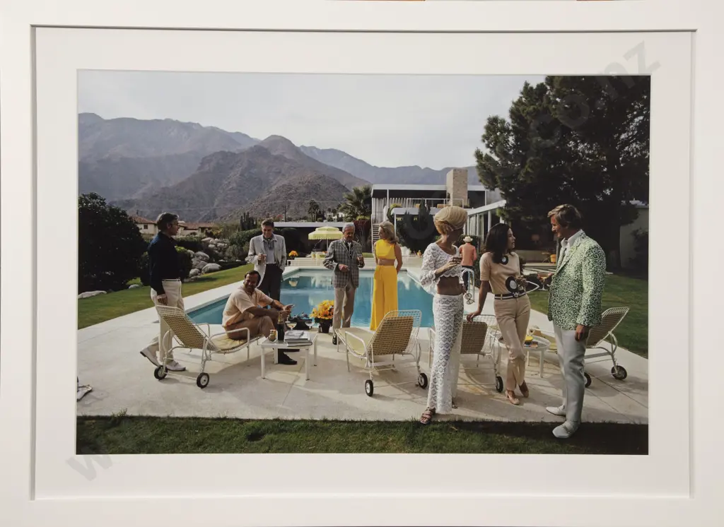 After Slim Aarons - Poolside Party - Reproduction Print Image 1++