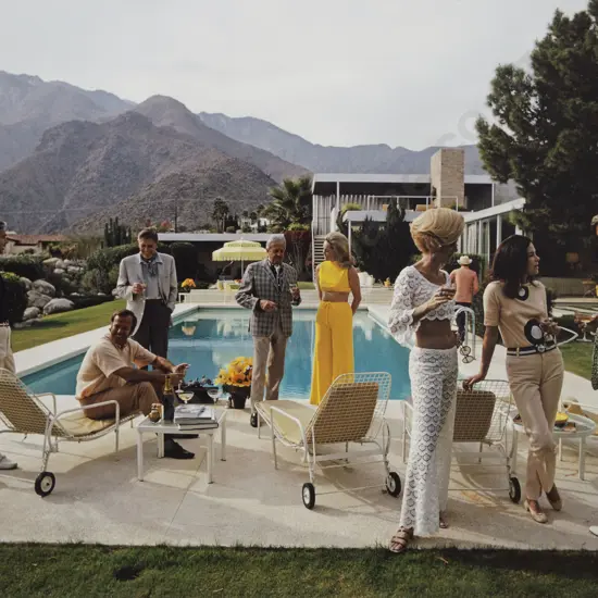 After Slim Aarons - Poolside Party - Reproduction Print