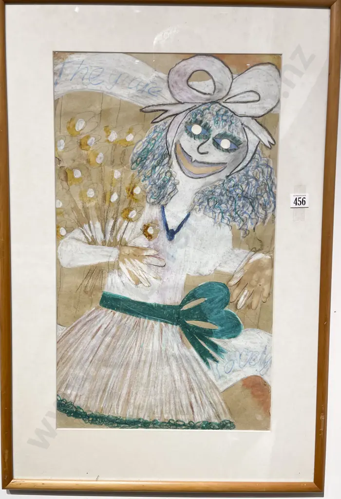 Unknown Artist - "They Are Lovely" - Mixed Media Image 1++