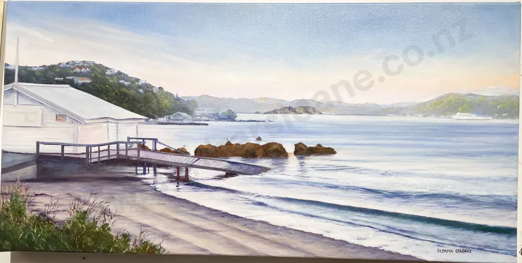 Olympia Osborne - "Evans Bay" - Oil on Canvas Image 1++