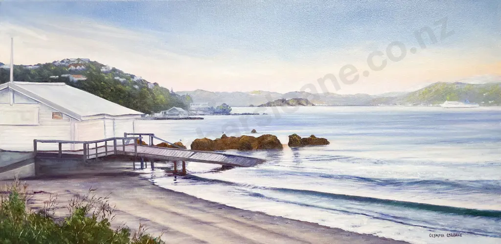 Olympia Osborne - "Evans Bay" - Oil on Canvas Image 1++