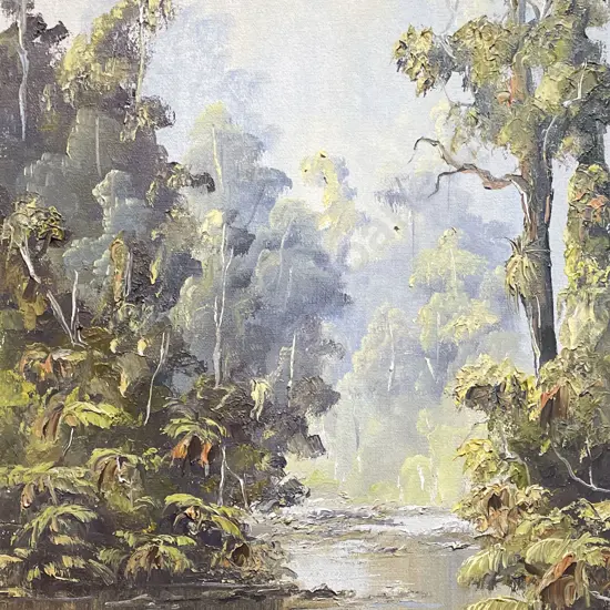 Colleen Hamilton - "Otaki River" - Oil on Board