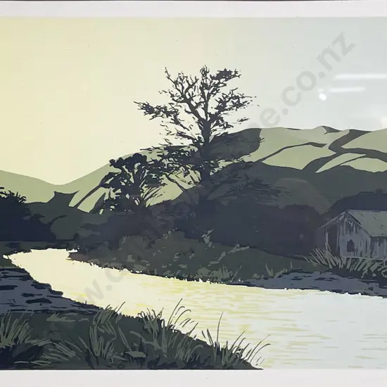 M.A. McDonald - "Midwinter Evening Pauatahanui" - Screenprint 30/40