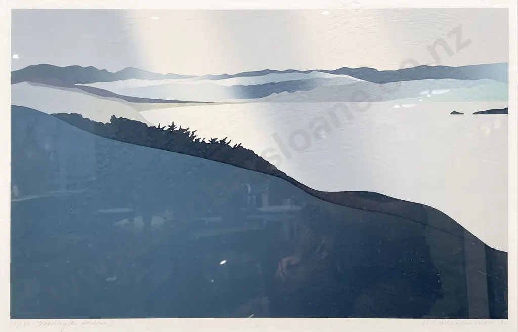Malcolm Warr - "Wellington Harbour I" - Screenprint 19/80 Image 1++