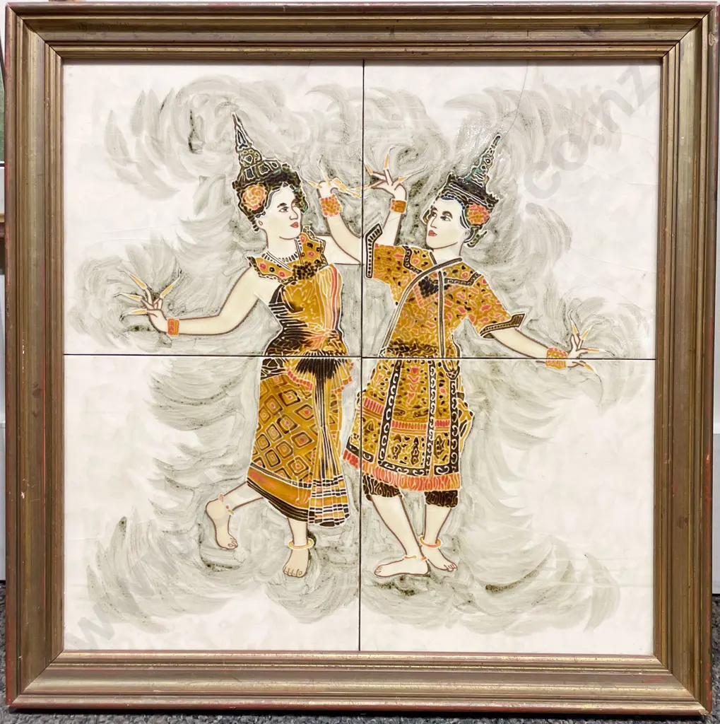 Three Framed Egyptian Paintings on Papyrus Image 1++