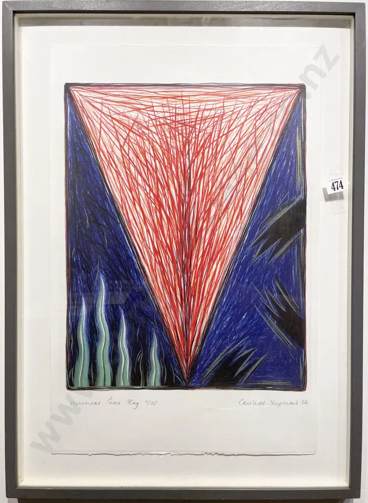 Carole M. Shepheard - "Universal Peace Flag" - Screenprint 11/15 Image 1++