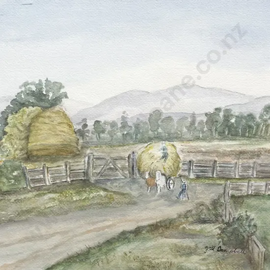 Jill Campbel - "Near Greytown 1896" - Watercolour