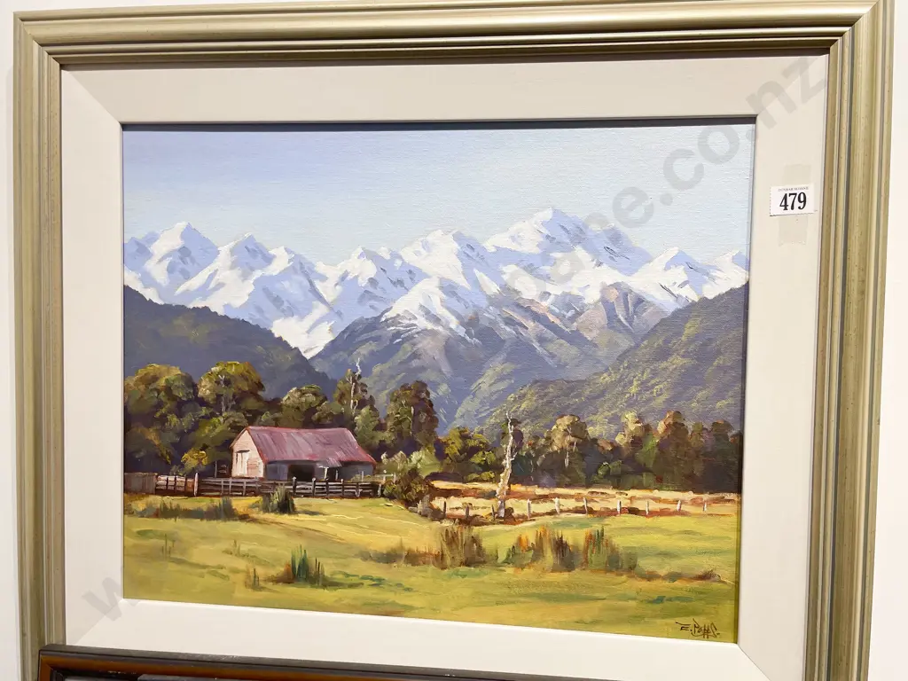 Ernest Papps - "The Old Barn" - Oil on Board Image 1++