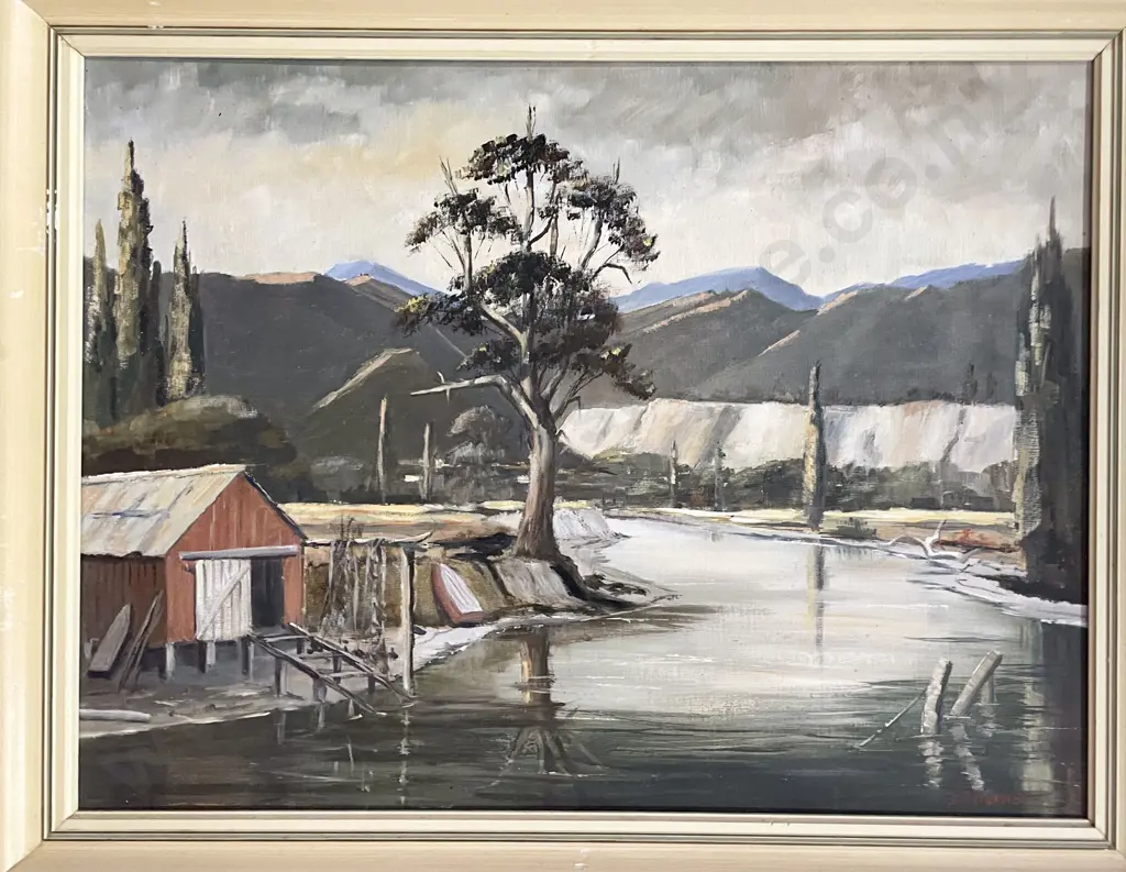 Two Framed Oil Works & Other Image 1++