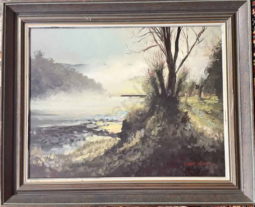 Two Framed Oil Works & Other Image 1++