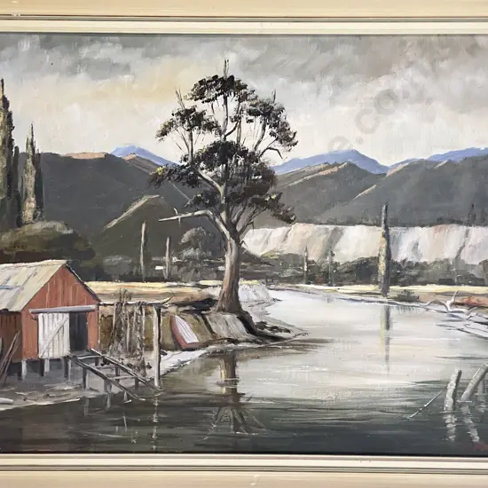 Two Framed Oil Works & Other