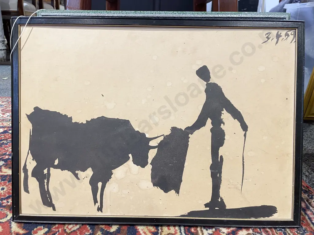 Three Framed Prints including Picasso Image 1++