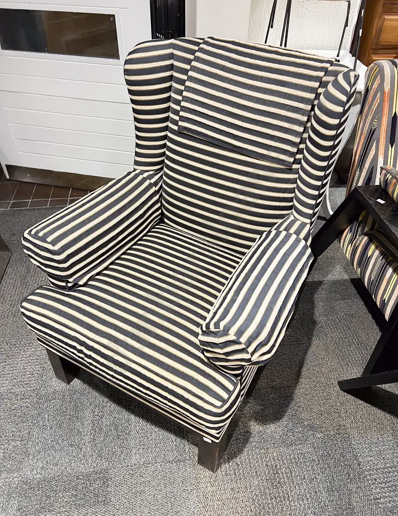 Upholstered Wingback Armchair Image 1++