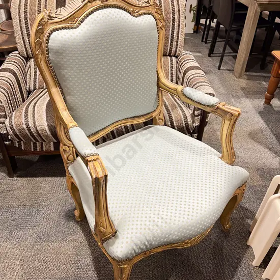 French Giltwood Fauteuil (Open armchair)