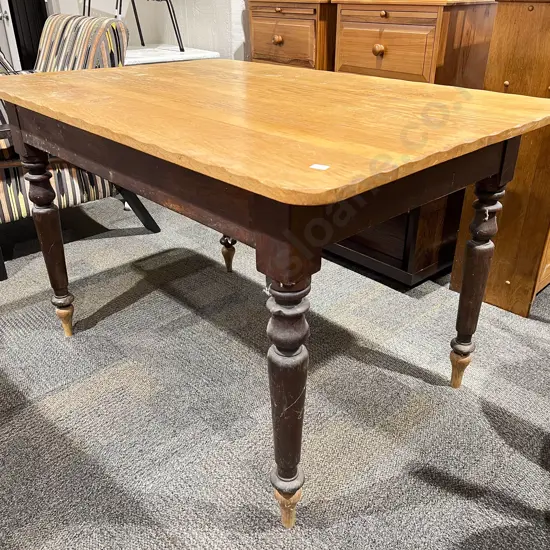 Country Kitchen Oak Top Single Drawer Work Table